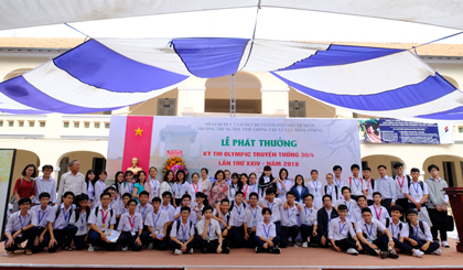 Đoàn Trường THPT Chuyên Tiền Giang tại kỳ thi Olympic 30-4 năm 2018 