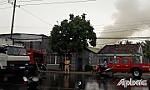 Cháy lớn tại trại cây ở huyện Chợ Gạo