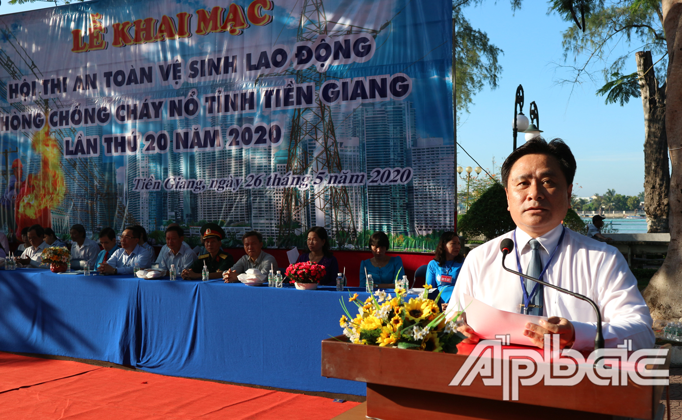 Đồng chí Trần Văn Dũng phát biểu tại lễ khai mạc
