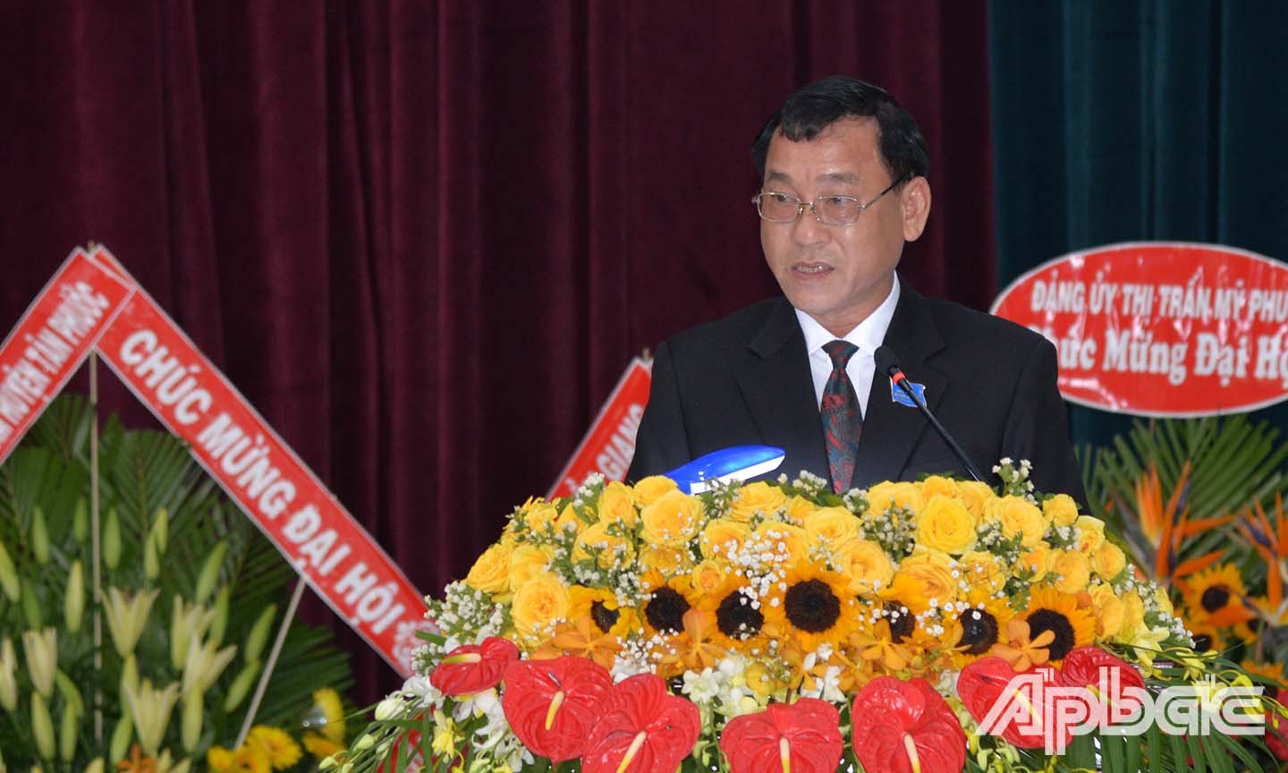 Đồng chí Nguyễn Văn Vĩnh phát biểu chỉ đạo tại đại hội.