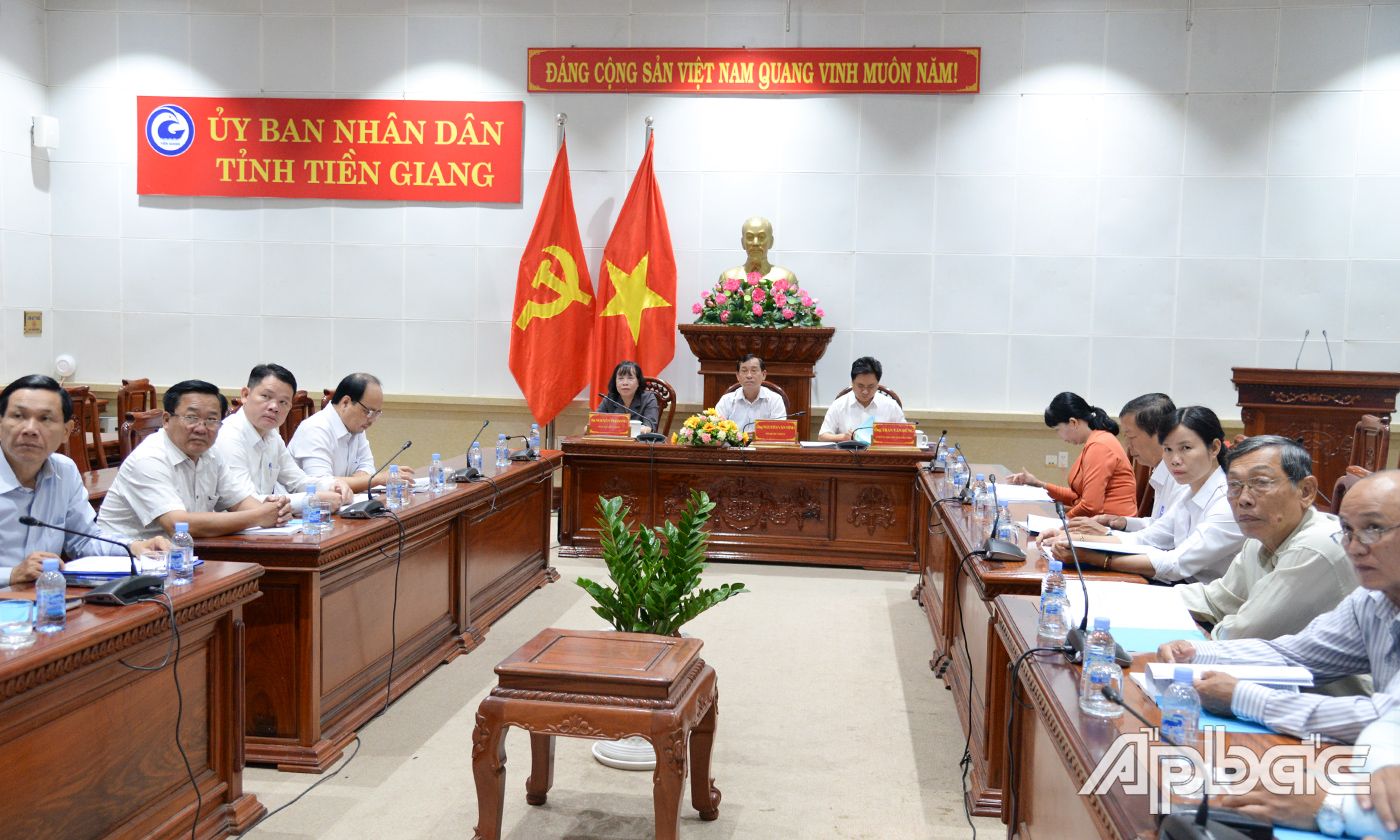 Quang cảnh tại điểm cầu Tiền Giang.