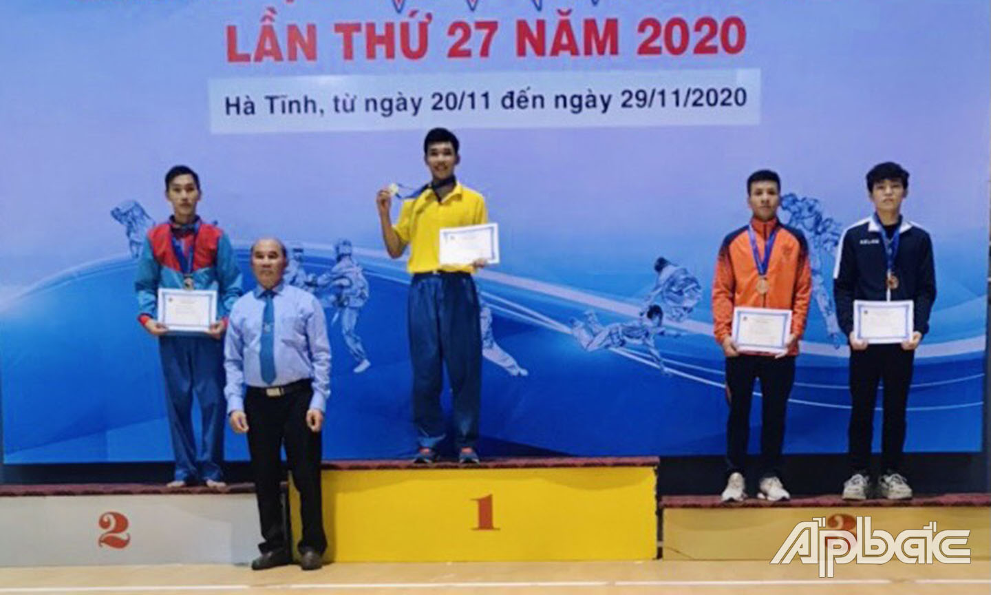 VĐV Lê Ngọc Vĩnh Trường đoạt Huy chương Vàng hạng cân 57 kg Nam.