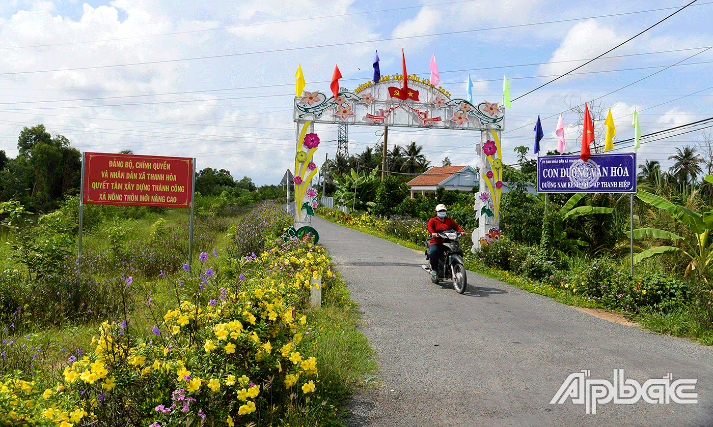 Xã Thanh Hòa có nhiều giải pháp thực hành tiết kiệm, chống lãng phí trong việc hoàn thiện tiêu chí xã nông thôn mới nâng cao.