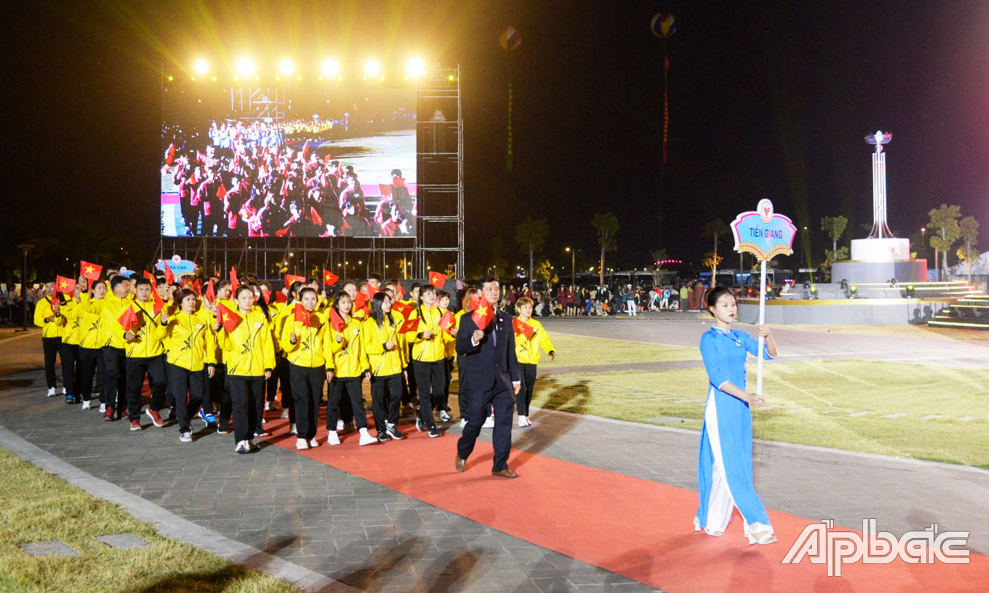 Đoàn Thể thao Tiền Giang tham gia Đại hội Thể thao toàn quốc lần thứ IX tại tỉnh Quảng Ninh.