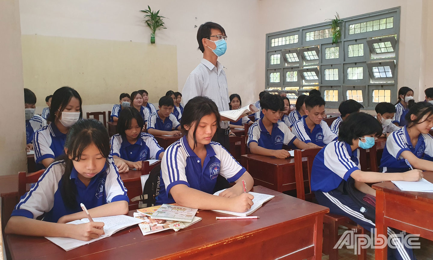 Huyện Châu Thành tập trung các giải pháp nâng cao chất lượng GD-ĐT  (ảnh chụp tại Trường THCS Đông Hòa). 