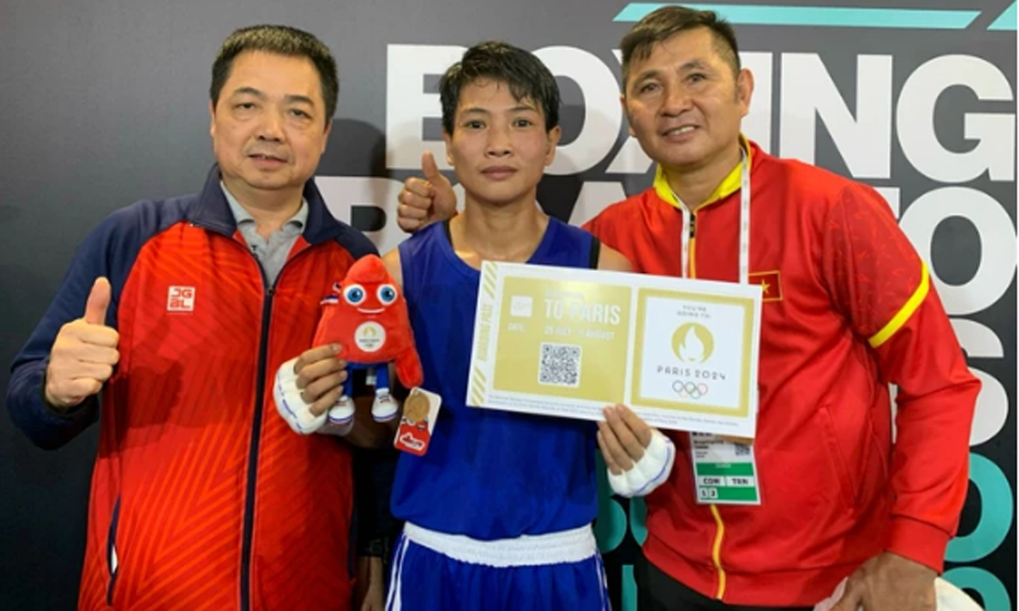 Boxing Việt Nam có tấm vé Olympic Paris (Pháp) 2024. Ảnh: CÔNG ĐIỀN