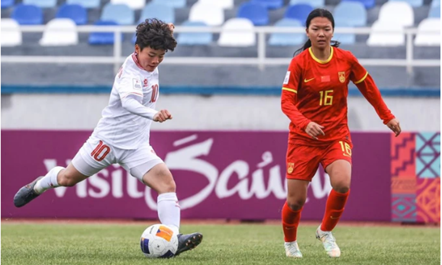 Ngọc Minh Chuyên ghi bàn thắng duy nhất cho đội U20 nữ Việt Nam tại VCK U20 nữ châu Á 2024.