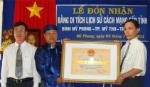 Đình Mỹ Phong đón nhận bằng di tích lịch sử cách mạng