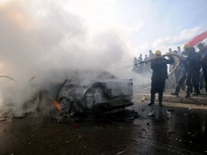 Hiện trường sau đụng độ. Ảnh: Getty Images