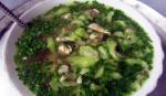 Canh mướp đất rau hẹ