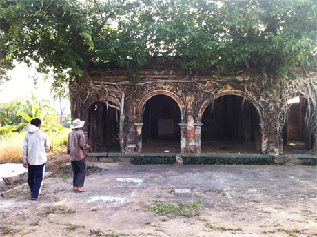 Đình Tân Đông được bao bọc bằng cây bồ đề.