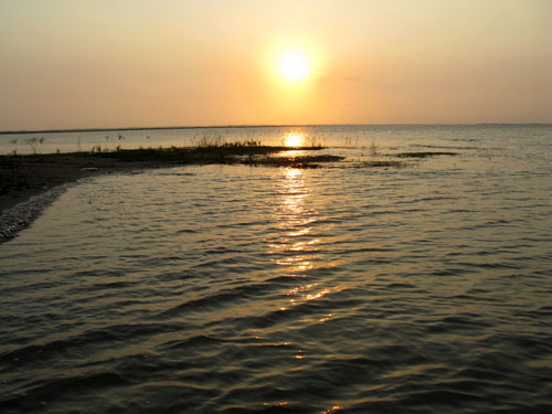Hoàng hôn ở cồn Ngang.