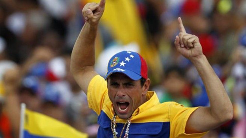 Lãnh đạo cánh hữu Venezuela không chấp nhận kết quả bầu cử. Ảnh: mercopress