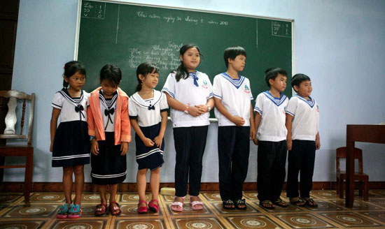 Lớp học trên đảo Trường Sa Lớn.