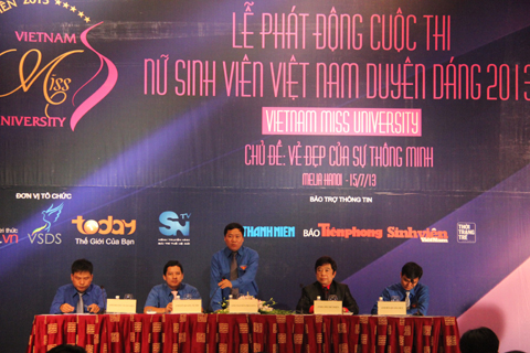 Phó Chủ tịch Trung ương Hội LHTN Việt Nam Nguyễn Phi Long phát biểu tại lễ phát động. Ảnh: Minh Châu