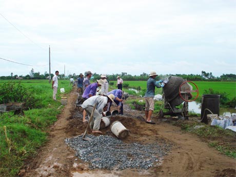 Tân Phú Đông tập trung đầu tư xây dựng cơ sở hạ tầng nông thôn.
