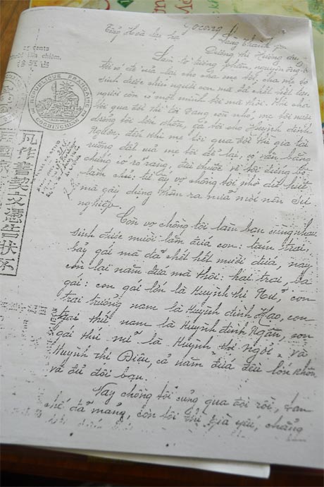  Tờ Tương phân của bà Dương Thị Hương