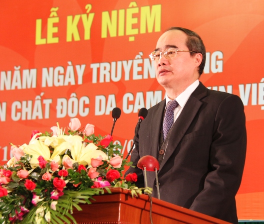  Đồng chí Nguyễn Thiện Nhân phát biểu tại Lễ kỷ niệm (Ảnh: KS)