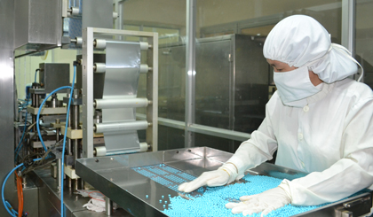 Dây chuyền đóng viên thuốc của Tipharco.