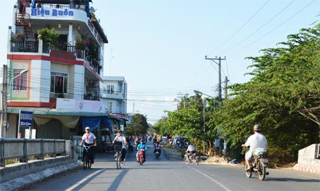 Một góc thị trấn Cai Lậy.