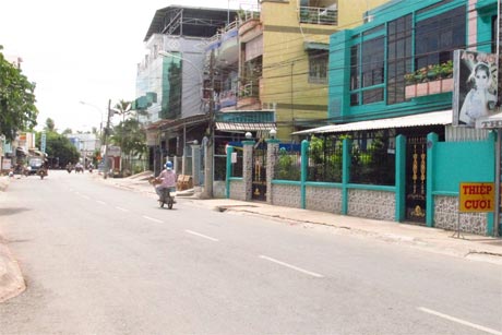 Một góc đường Hai Bà Trưng, khu phố 2, phường 2, TX. Gò Công