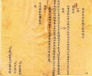 Tấu của Bộ Công về việc thường năm có lệ đưa binh thuyền vãng thám xứ Hoàng Sa thuộc hải cương nước ta để cho thuần thục đường đi. Nay đã khai xuân phải bắt đầu chuẩn bị cho kỳ tới. Nhưng công việc hiện rất nhiều, xin cho đình đến sang năm. Châu phê “đình”. Bản tấu gồm 2 trang, ở quyển Thiệu Trị 51, trang 235-236.