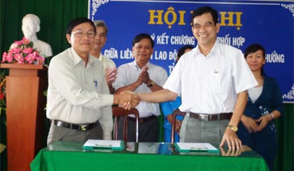 Ký kết Chương trình phối hợp giữa Liên đoàn Lao động và Ban Thi đua - Khen thưởng tỉnh.
