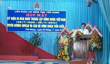 Phát biểu chỉ đạo của ông Trần Thế Ngọc, Bí thư Tỉnh ủy. Ảnh: M.T