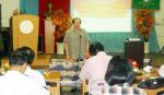 Nhà thơ Hữu Thỉnh nói chuyện chuyên đề với văn nghệ sĩ Tiền Giang