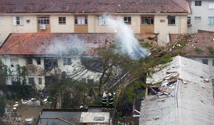Hiện trường vụ tai nạn. Ảnh: AFP