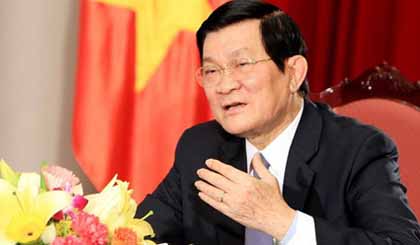 Chủ tịch nước Trương Tấn Sang: Chúng ta đau lòng khi nghe những câu truyền miệng trong nhân dân “Nhất hậu duệ, nhì tiền tệ, ba quan hệ, bốn trí tuệ...”. Ảnh: TTXVN