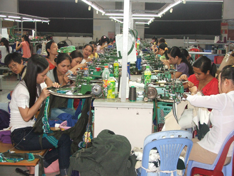 Dây chuyền sản xuất của HTX Chiến Thắng.