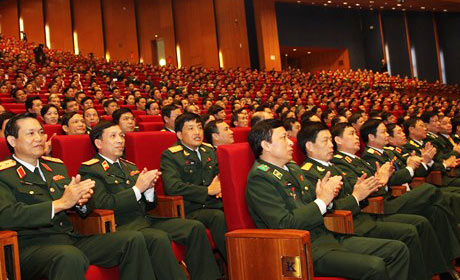  Lễ kỷ niệm 70 năm thành lập QĐND Việt Nam, 25 năm ngày hội quốc phòng toàn dân được tổ chức trọng thể tại Hà Nội sáng 20-12. Ảnh: VGP/Lê Sơn