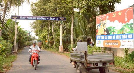 Đường huyện 92A thuộc ấp 1, xã Đạo Thạnh trong tương lai sẽ thuộc phường Thạnh Mỹ.