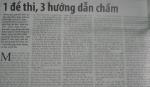 Thêm một trường hợp sai sót trong đề thi và đáp án