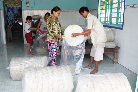 Bánh tráng thành phẩm.