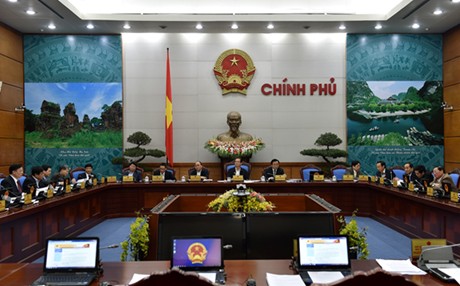 Phiên họp Chính phủ tháng 1-2015. Ảnh: VGP/Nhật Bắc