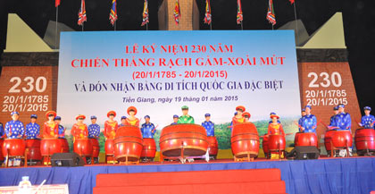 Lễ hội kỷ niệm 230 năm Chiến thắng Rạch Gầm - Xoài Mút được. Ảnh: Vân Anh