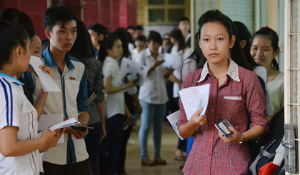 Thí sinh dự thi đại học năm 2014. Ảnh: Như Lam