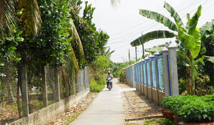Một tuyến đường giao thông ở ấp 4.