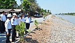 Phó Thủ tướng Vũ Văn Ninh khảo sát công trình nâng cấp kinh Chợ Gạo