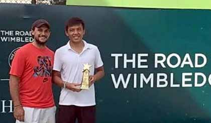 Hoàng Nam vô địch đơn nam tại giải Asian Closed Junior Championships.(Nguồn: FB)