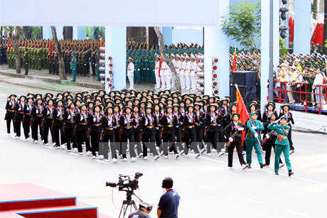 Khối nữ du kích miền Nam.