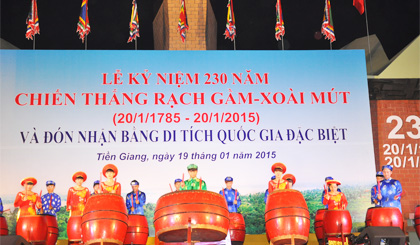 Lễ hội kỷ niệm 230 năm Chiến thắng Rạch Gầm - Xoài Mút (. Ảnh: Vân Anh