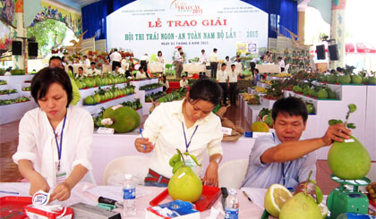 Quang cảnh Hội thi Trái cây ngon - an toàn Nam bộ lần 7  tại  Khu du lịch - văn hóa Suối Tiên.