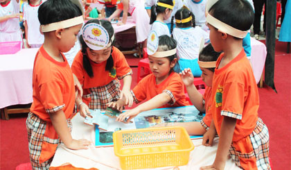Hội thi “Tìm hiểu pháp luật về đội MBH cho trẻ em” được tổ chức ở các trường mầm non và tiểu học trên địa bàn TP. Mỹ Tho.