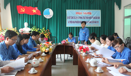 Cán bộ Hội LHTN các cấp đóng góp các nhiệm vụ trọng tâm 6 tháng cuối năm 2015