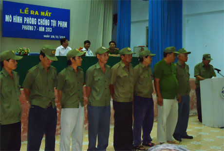 Ra mắt Nghiệp đoàn Môtô phòng, chống tội phạm phường 7, TP. Mỹ Tho.