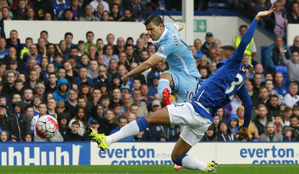 Aguero không có duyên ghi bàn ở trận đấu này.