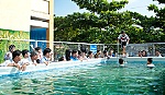Huyện đoàn Gò Công Đông: Khánh thành hồ bơi cho thiếu nhi